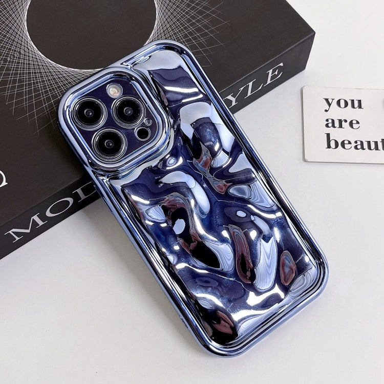 For iPhone XR Electroplating Meteorite Texture TPU Phone Case(Blue) - More iPhone Cases by buy2fix | Online Shopping UK | buy2fix