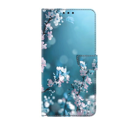 For Xiaomi Redmi 11A 4G / Redmi 12C Global Crystal 3D Shockproof Protective Leather Phone Case(Plum Flower) - Xiaomi Cases by buy2fix | Online Shopping UK | buy2fix