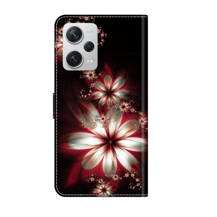 For Xiaomi Redmi Note 12 Pro+ Crystal 3D Shockproof Protective Leather Phone Case(Fantastic Flower) - Xiaomi Cases by buy2fix | Online Shopping UK | buy2fix