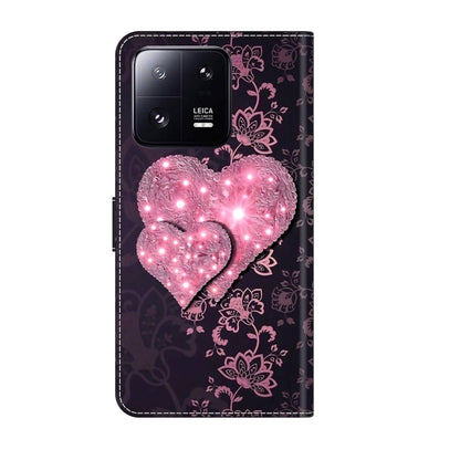 For Xiaomi 13 Pro Crystal 3D Shockproof Protective Leather Phone Case(Lace Love) - 13 Pro Cases by buy2fix | Online Shopping UK | buy2fix