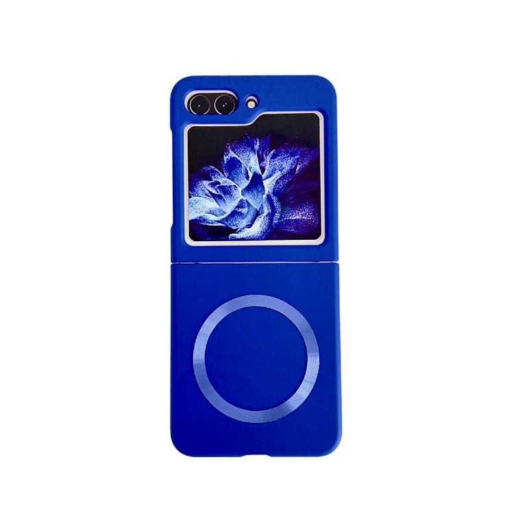 For Samsung Galaxy Z Flip5 Skin Feel Magsafe Magnetic Shockproof PC Phone Case(Dark Blue) - Galaxy Z Flip5 Cases by buy2fix | Online Shopping UK | buy2fix