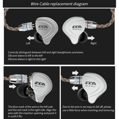 CCA CCA-C10 3.5mm Gold Plated Plug Ten Unit Hybrid Wire-controlled In-ear Earphone, Type:without Mic(Sapphire Cyan) - In Ear Wired Earphone by CCA | Online Shopping UK | buy2fix