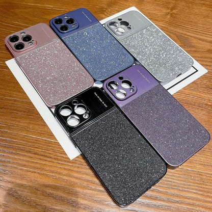 For iPhone 14 Metallic Glitter Powder Shockproof Phone Case(Grey) - iPhone 14 Cases by buy2fix | Online Shopping UK | buy2fix