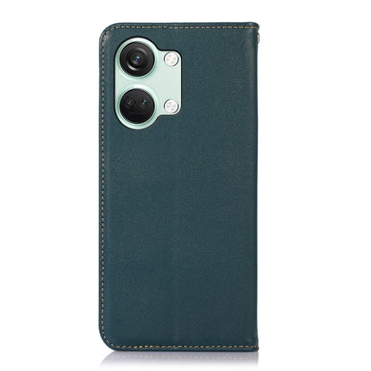 For OnePlus Nord 3 / Ace 2V KHAZNEH Nappa Top Layer Cowhide Leather Phone Case(Green) - OnePlus Cases by buy2fix | Online Shopping UK | buy2fix