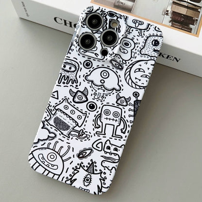 For iPhone 11 Pro Max Painted Pattern Precise Hole PC Phone Case(Block Monster) - iPhone 11 Pro Max Cases by buy2fix | Online Shopping UK | buy2fix