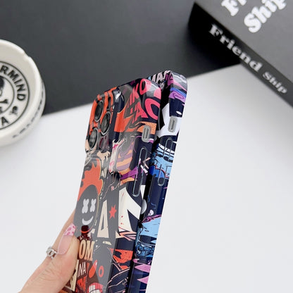 For iPhone 14 Pro Max Painted Pattern Precise Hole PC Phone Case(Abstract Flower) - iPhone 14 Pro Max Cases by buy2fix | Online Shopping UK | buy2fix