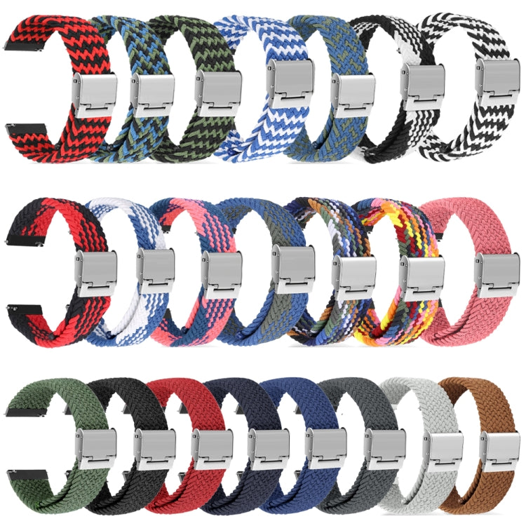 For Huawei Watch 4 / 4 Pro Nylon Braided Metal Buckle Watch Band(Z Denim Colorful) - Watch Bands by buy2fix | Online Shopping UK | buy2fix