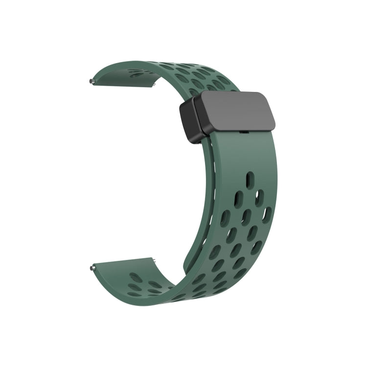 For Huawei Watch 4 / 4 Pro Magnetic Clasp Silicone Watch Band(Pine Green) - Watch Bands by buy2fix | Online Shopping UK | buy2fix