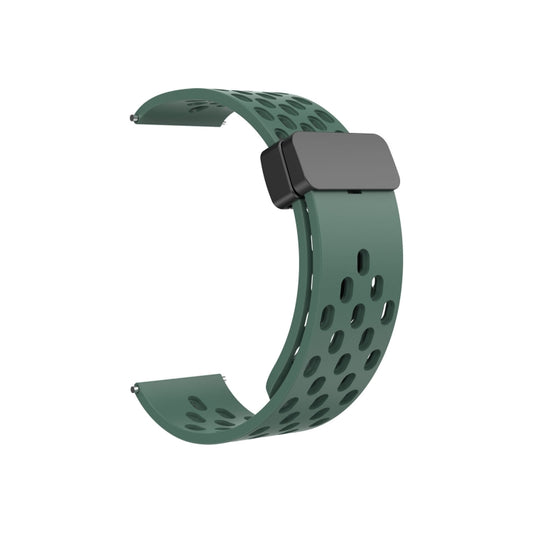 For Huawei Watch 4 / 4 Pro Magnetic Clasp Silicone Watch Band(Pine Green) - Watch Bands by buy2fix | Online Shopping UK | buy2fix