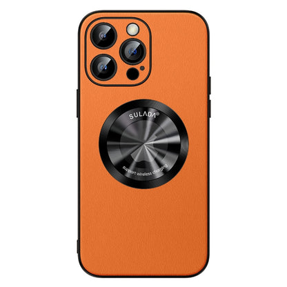 For iPhone 13 Pro Max SULADA Microfiber Leather MagSafe Magnetic Phone Case(Orange) - iPhone 13 Pro Max Cases by SULADA | Online Shopping UK | buy2fix