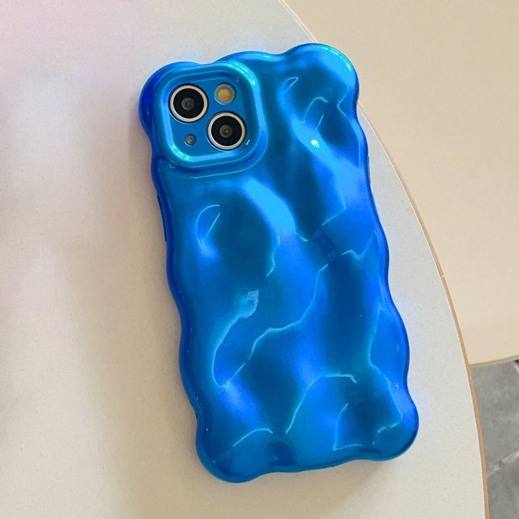 For iPhone 15 Pro Max Wave Bubbles TPU Phone Case(Blue) - iPhone 15 Pro Max Cases by buy2fix | Online Shopping UK | buy2fix