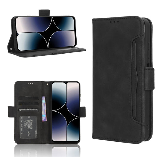 For Ulefone Note 16 Pro Skin Feel Calf Texture Card Slots Leather Phone Case(Black) - Ulefone Cases by buy2fix | Online Shopping UK | buy2fix