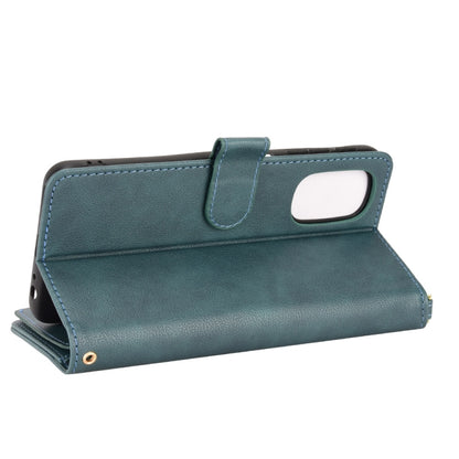 For Motorola Moto G52J 5G Litchi Texture Zipper Leather Phone Case(Green) - Motorola Cases by buy2fix | Online Shopping UK | buy2fix