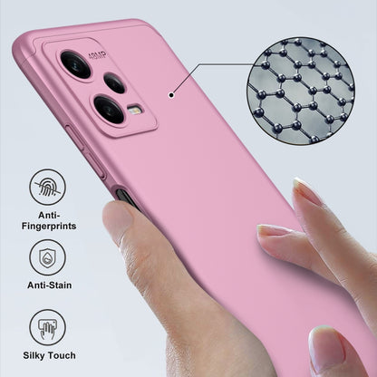 For Xiaomi Redmi Note 12 5G Global GKK Three Stage Splicing Full Coverage PC Phone Case(Rose Gold) - Note 12 Cases by GKK | Online Shopping UK | buy2fix