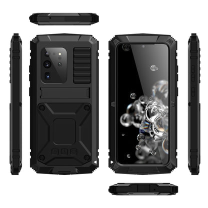 For Samsung Galaxy S20 Plus R-JUST Waterproof Shockproof Dustproof Metal + Silicone Protective Case(Black) - Galaxy Phone Cases by R-JUST | Online Shopping UK | buy2fix