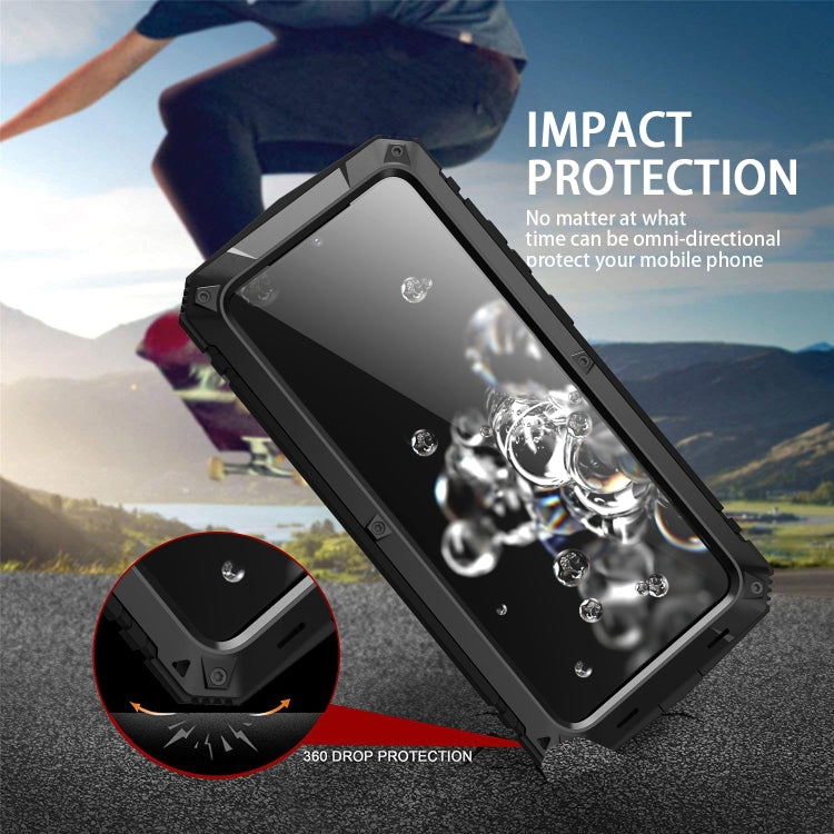 For Samsung Galaxy S20 Plus R-JUST Waterproof Shockproof Dustproof Metal + Silicone Protective Case(Black) - Galaxy Phone Cases by R-JUST | Online Shopping UK | buy2fix