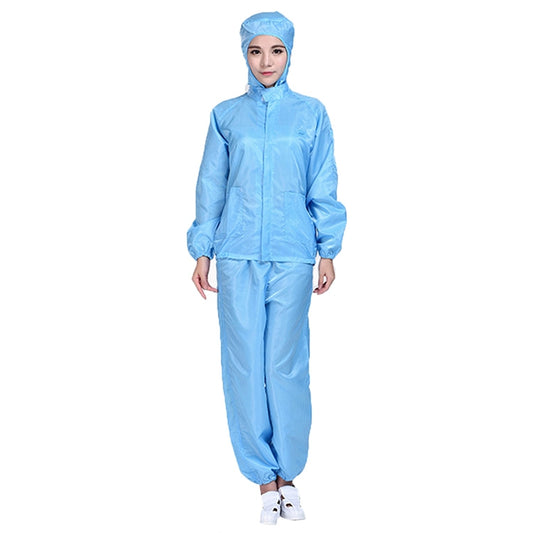 Striped Anti-static Split Hood Dust-proof Work Suit, Size:S(Blue) - Protective Clothing by buy2fix | Online Shopping UK | buy2fix