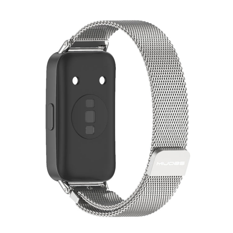 For Huawei Band 8 / 9 Mijobs Milan Magnetic Stainless Steel Watch Band(Silver) - Watch Bands by MIJOBS | Online Shopping UK | buy2fix