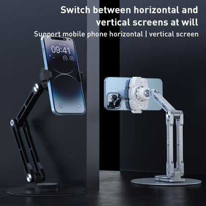 R-JUST HZ43 Cooling Rotating Live Phone Holder(Black) - Desktop Holder by R-JUST | Online Shopping UK | buy2fix