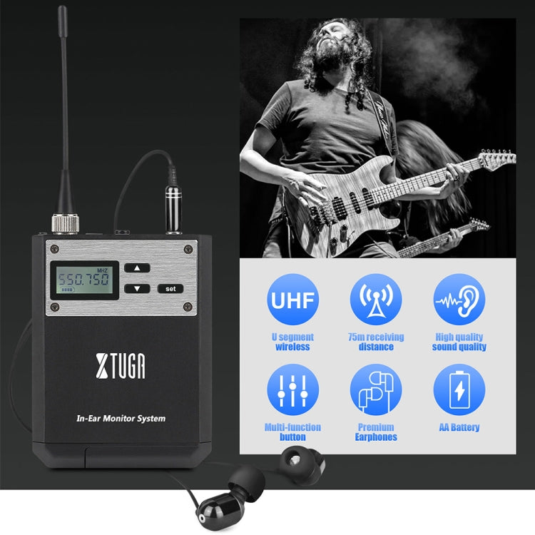 XTUGA  IEM1100 Professional Wireless In Ear Monitor System 5 BodyPacks(EU Plug) - Microphone by XTUGA | Online Shopping UK | buy2fix