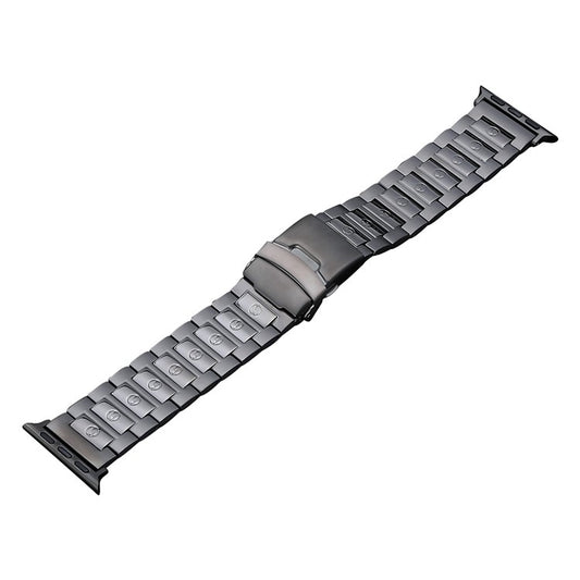 For Apple Watch Series 2 42mm Safety Buckle Titanium Steel Watch Band(Grey) - Watch Bands by buy2fix | Online Shopping UK | buy2fix