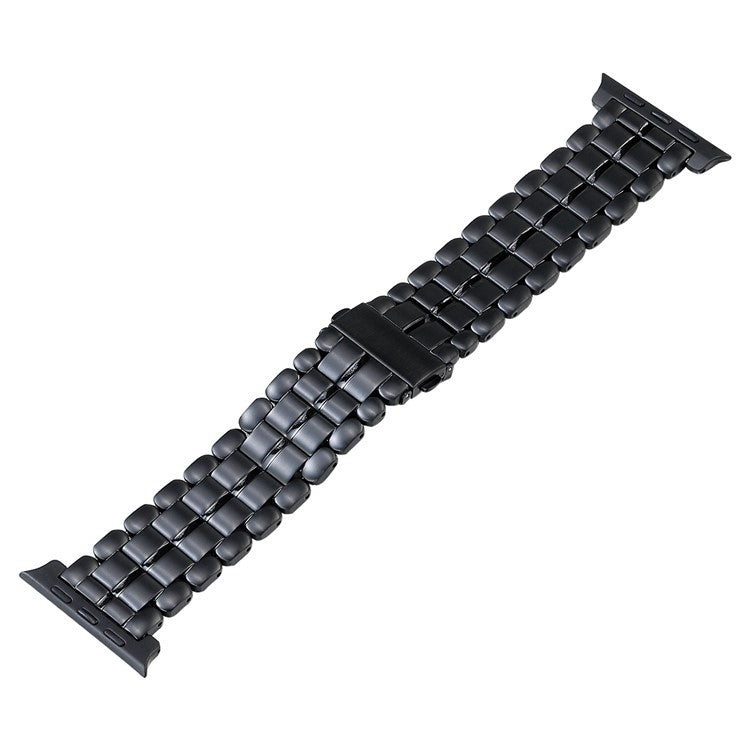 For Apple Watch Series 2 42mm Five Beads Titanium Steel Watch Band(Black) - Watch Bands by buy2fix | Online Shopping UK | buy2fix