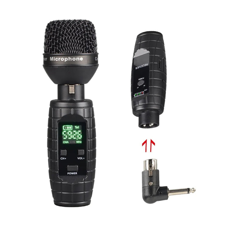 XTUGA U-95 Wireless XLR Transmitter and Receiver UHF Wireless Guitar Transmitter Receiver With Condenser Mic - Microphone by XTUGA | Online Shopping UK | buy2fix