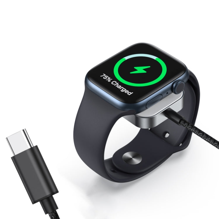 For Apple Watch Type-C Interface Magnetic Charger(Black) - Charger / Holder by buy2fix | Online Shopping UK | buy2fix