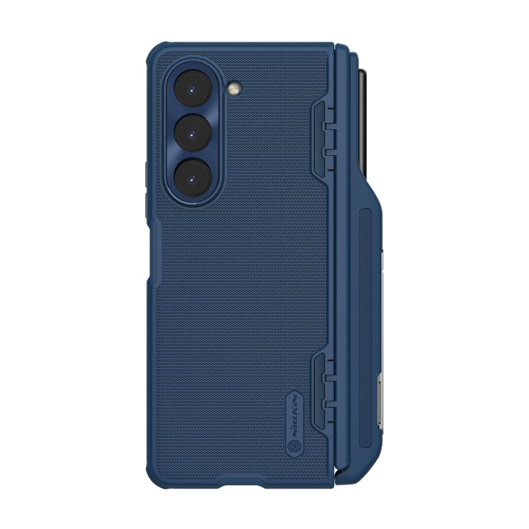 For Samsung Galaxy Z Fold5 NILLKIN Frosted Fold PC + TPU Phone Case with Pen Slot(Blue) - Galaxy Z Fold5 Cases by NILLKIN | Online Shopping UK | buy2fix