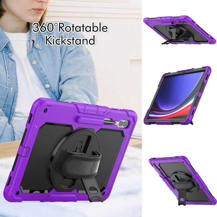 For Samsung Galaxy Tab S9 Ultra / S8 Ultra Silicone + PC Tablet Case(Purple+Black) - Galaxy Tab S9 Ultra Cases by buy2fix | Online Shopping UK | buy2fix