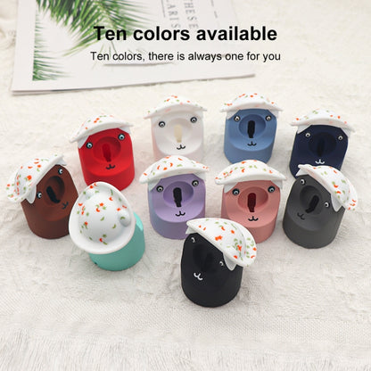 For Apple Watch Series Hat Bear Shaped Silicone Charging Base(Grey) - Charger / Holder by buy2fix | Online Shopping UK | buy2fix