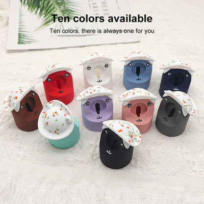 For Apple Watch Series Hat Bear Shaped Silicone Charging Base(Red) - Charger / Holder by buy2fix | Online Shopping UK | buy2fix