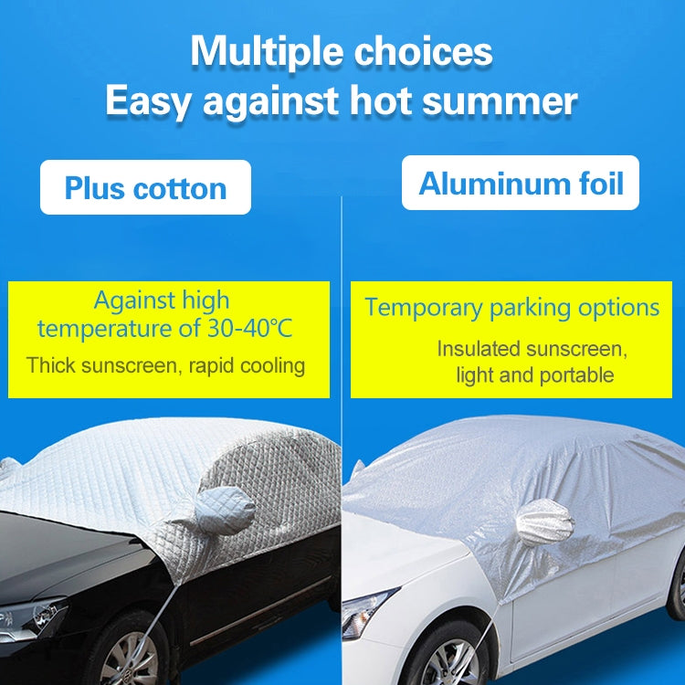 Car Half-cover Car Clothing Sunscreen Heat Insulation Sun Nisor, Aluminum Foil Size:  5.2x2x1.8m - Aluminum Film PEVA by buy2fix | Online Shopping UK | buy2fix