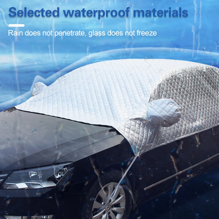 Car Half-cover Car Clothing Sunscreen Heat Insulation Sun Nisor, Aluminum Foil Size: 5x1.8x1.9m - Aluminum Film PEVA by buy2fix | Online Shopping UK | buy2fix