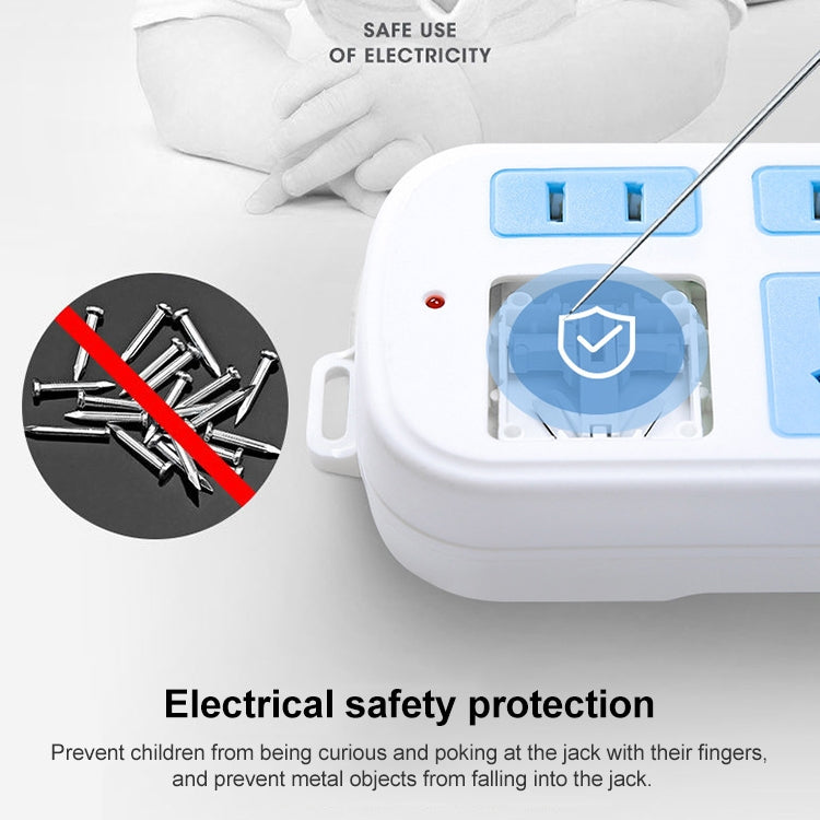 Anti-electric Shock Desk Power Strip Socket 4-position 3m, CN Plug - Extension Socket by buy2fix | Online Shopping UK | buy2fix