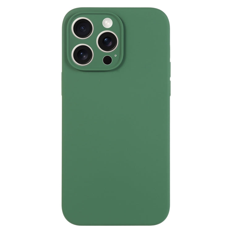 For iPhone 15 Pro Max Pure Color Liquid Silicone Fine Pore Phone Case(Clover Green) - iPhone 15 Pro Max Cases by buy2fix | Online Shopping UK | buy2fix