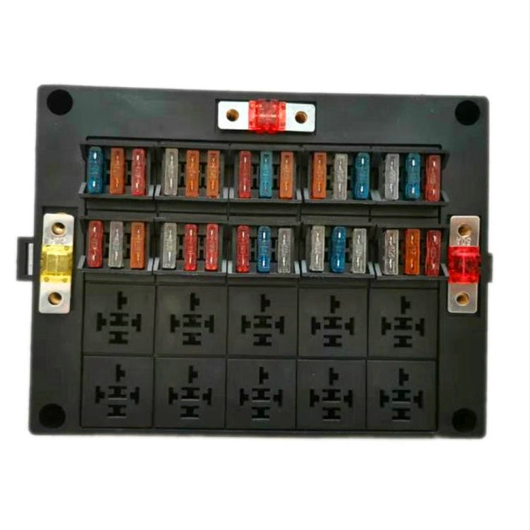 40A Car New Energy Multi-Way Fuse Relay Box Fuse Holder with 15pcs Fuse Blades, Style:5 Pin - Fuse by buy2fix | Online Shopping UK | buy2fix