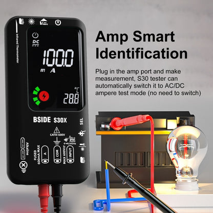 BSIDE S30X Smart Color Screen Infrared Temperature Measurement Multimeter(Black) - Digital Multimeter by BSIDE | Online Shopping UK | buy2fix