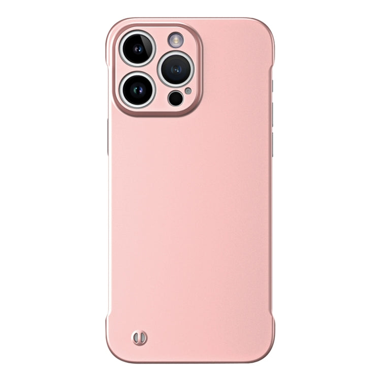 For iPhone 15 Pro Max Frameless Metallic Paint Hybrid PC Phone Case(Rose Gold) - iPhone 15 Pro Max Cases by buy2fix | Online Shopping UK | buy2fix