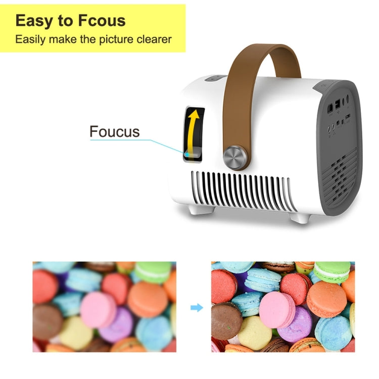 YG230 LED 1080P Mini Portable Projector Children Projector, Same Screen Version, Plug Type:EU Plug - Mini Projector by buy2fix | Online Shopping UK | buy2fix