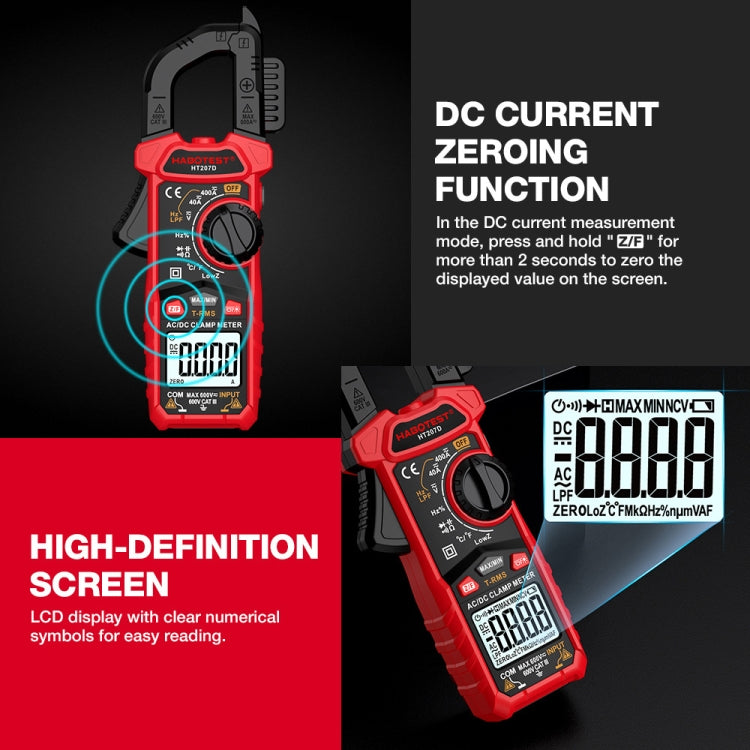 HABOTEST HT207B Multifunctional Digital Clamp Multimeter - Digital Multimeter by HABOTEST | Online Shopping UK | buy2fix