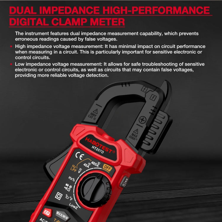 HABOTEST HT207B Multifunctional Digital Clamp Multimeter - Digital Multimeter by HABOTEST | Online Shopping UK | buy2fix