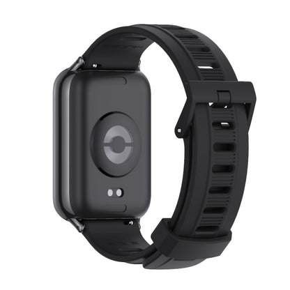 For Xiaomi Smart Band 9 Pro / 8 Pro Mijobs Flat Hole Breathable Silicone Watch Band(Black) - Watch Bands by MIJOBS | Online Shopping UK | buy2fix