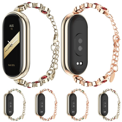 For Xiaomi Mi Band 8 / 9 / 9 NFC Mijobs Mermaid Beauty Bracelet Watch Band(Rose Gold Red) - Watch Bands by MIJOBS | Online Shopping UK | buy2fix