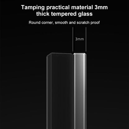 86mm Round LED Tempered Glass Switch Panel, Gray Round Glass, Style:One Open Dual Control - Consumer Electronics by buy2fix | Online Shopping UK | buy2fix