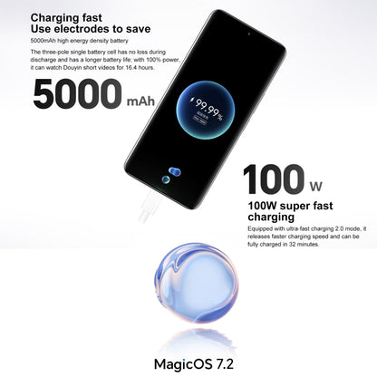 Honor 100, 16GB+512GB, Screen Fingerprint Identification, 6.7 inch MagicOS 7.2 Snapdragon 7 Gen 3 Octa Core up to 2.63GHz, Network: 5G, NFC, OTG, Support Google Play(Blue) - Honor by Huawei | Online Shopping UK | buy2fix