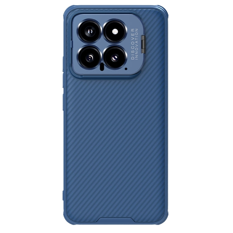 For Xiaomi 14 NILLKIN Black Mirror Prop CD Texture Mirror Precise Hole Phone Case(Blue) - 14 Cases by NILLKIN | Online Shopping UK | buy2fix