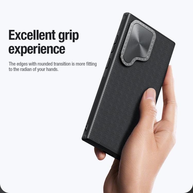 For Samsung Galaxy S24 Ultra 5G NILLKIN Textured Prop Camera Cover Holder Design Nylon Phone Case(Black) - Galaxy S24 Ultra 5G Cases by NILLKIN | Online Shopping UK | buy2fix