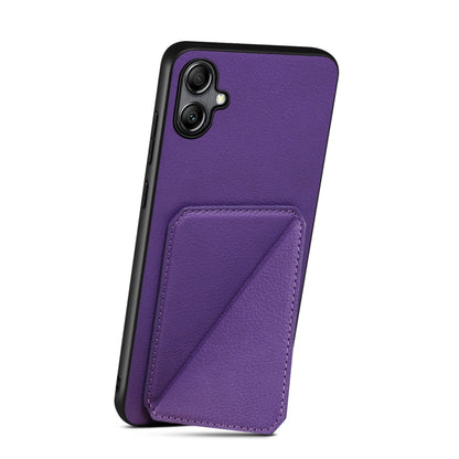 For Samsung Galaxy S23 FE 5G Denior Imitation Calf Leather Back Phone Case with Holder(Purple) - Galaxy S23 FE 5G Cases by Denior | Online Shopping UK | buy2fix