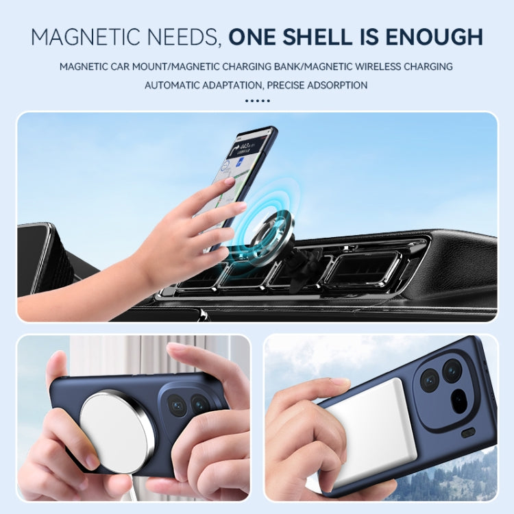 For vivo iQOO 12 Pro Magsafe Hidden Fold Holder Full Coverage Shockproof Phone Case(Black) - iQOO 12 Pro Cases by buy2fix | Online Shopping UK | buy2fix